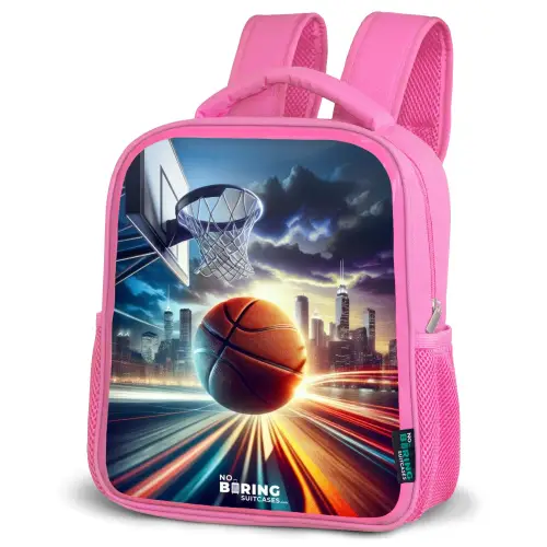 Slam dunk Kinderrugzak - Roze middel -schuin