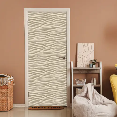 Zand - Golven - Beige deurposter klein 289 -sfeer1