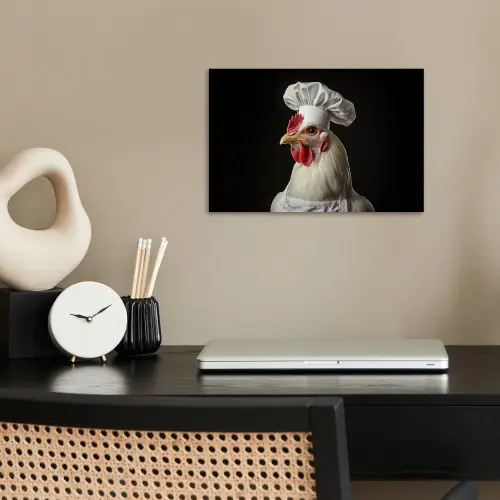 Kok - Rood - Kip poster papier klein -sfeer1