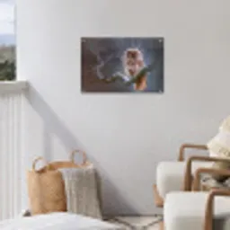Vogel - Uil - Steenuil tuinposter los doek klein -sfeer8
