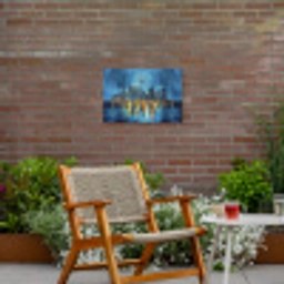 Skyline Toronto - Water - Stadslichten - Toren Tuinposter op houten frame 2 cm dik klein -sfeer3