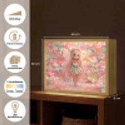 Fee - Bloemen - Roze Light Box met batterij (Wandlamp kind) middel -USP_websiteoverzichtDE