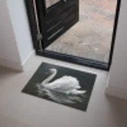 Zwaan - Water - Natuur - Realistisch - Wit Deurmat klein -sfeer5