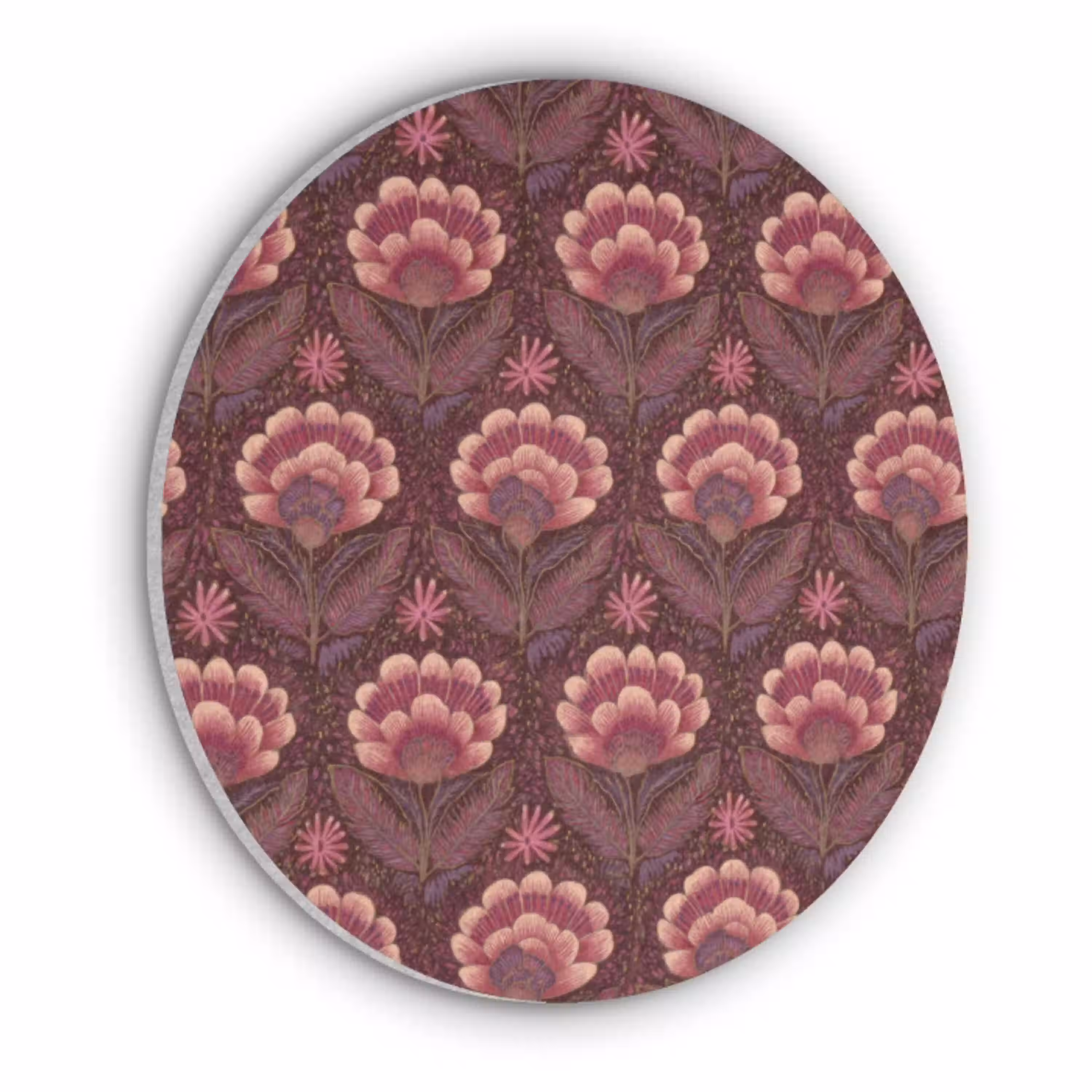 Bloemen - Waaier - Paars Akoestische PET Vilt - Rond klein 838 -3d