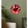 Rood - Wijn - Hartjes Wandcirkel kunststof plaat 5mm dik klein -sfeer3