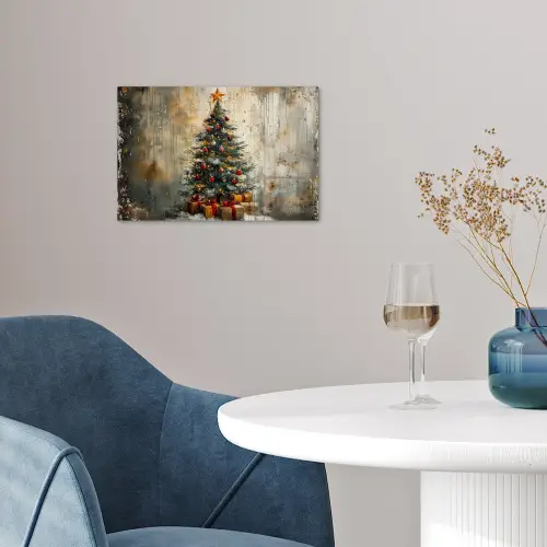 Kerstboom - Vintage - Kerst - Cadeau poster papier klein -sfeer3