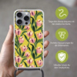Tulpen - Botanisch - Geel Hoesje iPhone 16 Pro Max met koord klein 804 -sfeer2_DE