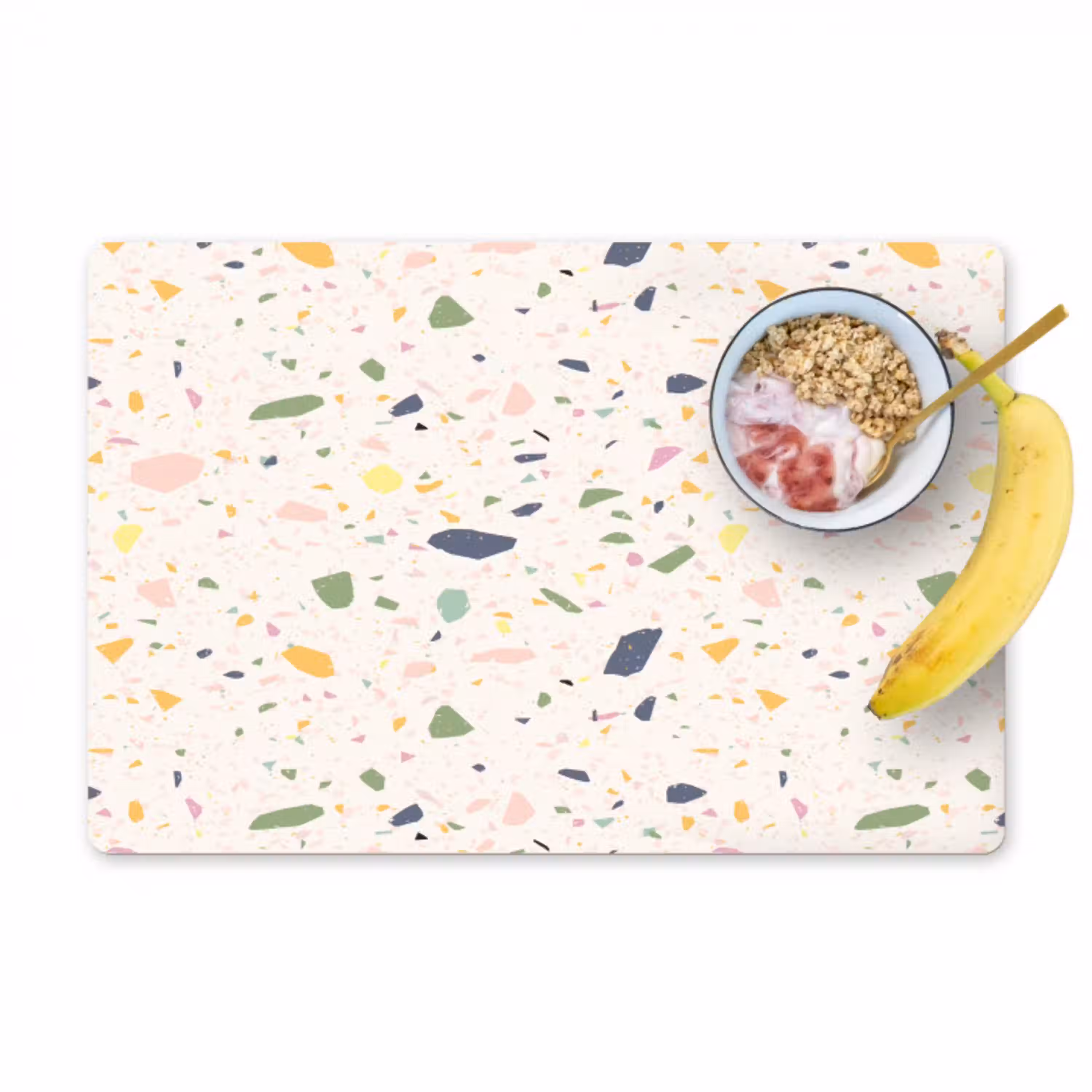 Terrazzo - Patroon - Kleurrijk  - Festival Placemat vinyl groot 368 -zzzproduct_Kitchenyeah-website