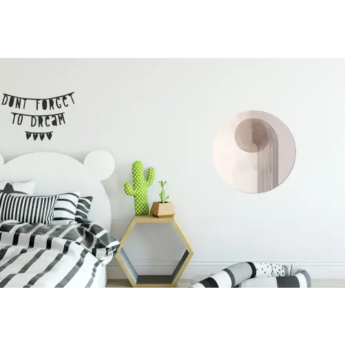 Minimalistisch - Cirkel - Lichtgrijs Wandcirkel aluminium klein -kinderkamer