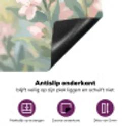 Kolibrie - Illustratie - Kleurrijk Inductie beschermer vinyl 3mm klein -zzzzzzz-cc-onderkant