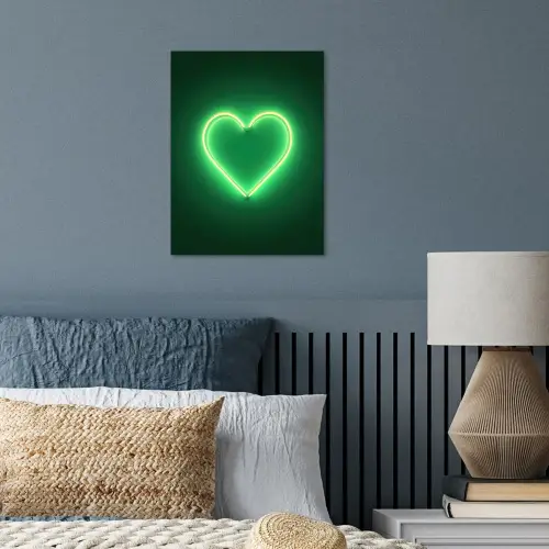 Neon - Groen - Licht poster papier klein -sfeer2