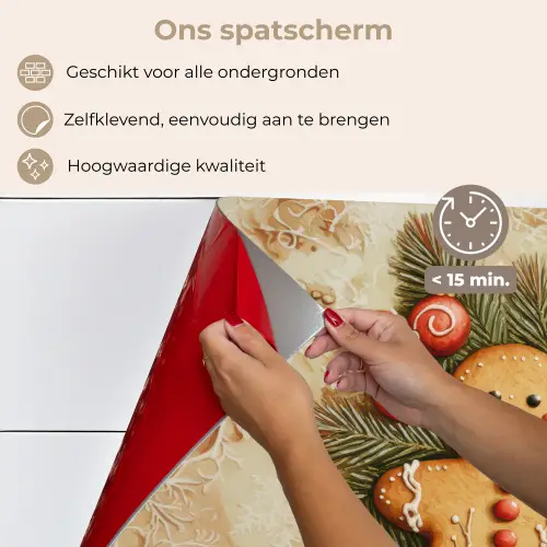 Kerstmis - Koekje - Poppetje - Speculaas keuken achterwand spatscherm klein -spatscherm_NL