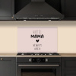 Quotes - Spreuken - Hotel mama always open - Mama keuken achterwand spatscherm klein -sfeer1