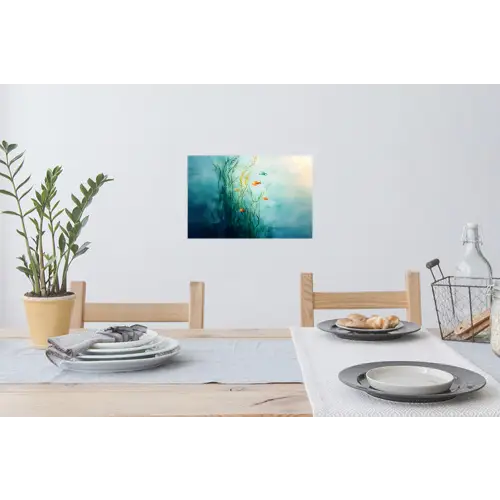 Waterplanten - Vissen - Kleurrijk - Water Muursticker klein -eettafel
