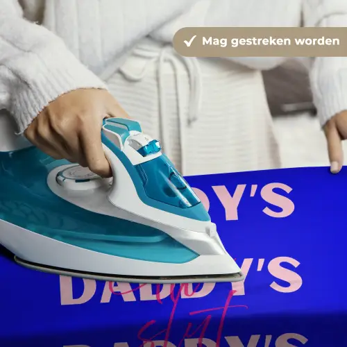 Blauw - Daddy's - Blokletters Wandkleed katoen klein -sfeer9