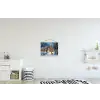 Kerstwonder - Winteravond - Kleurrijk textielposter latten blank klein -kinderkamer