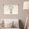 Luchtballon - Olifant - Watercolor - Beige - Dieren Wandkleed katoen klein -sfeer4