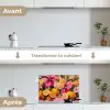 Drink - Bloemen - Yellow keuken achterwand spatscherm klein -voor_na_FR