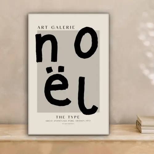 Quotes - Noël - Zwart - Beige - Kerst canvas 2cm klein -sfeer1