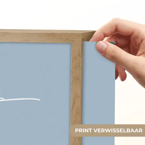 Sneeuw - Winter - Blauw - Let it snow Light Box met batterij (Wandlamp) middel -USP_websiteprintNL