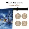Winteravond - Kerstdorp - Donker Wandkleed katoen klein -sfeer2