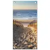 Strandpad bij Zonsondergang tuinposter los doek klein -3d