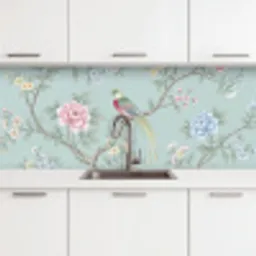 Vogel - Bloemen - Kleurrijk keuken achterwand 2 middel -3d