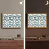 Flora - Modern - Blauw Light Box met batterij (Wandlamp) middel 907 -sfeer3