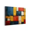 Mondriaan stijl - Kunst - Kleurrijk - Modern aluminium wit klein -3d
