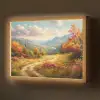 Landschap - Illustratie - Natuur Light Box met batterij (Wandlamp) middel -z3d_website