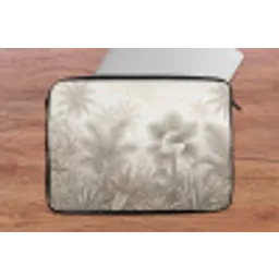 Jungle - Tropisch - Natuur -Vintage - Beige laptophoes neopreen klein -tafel
