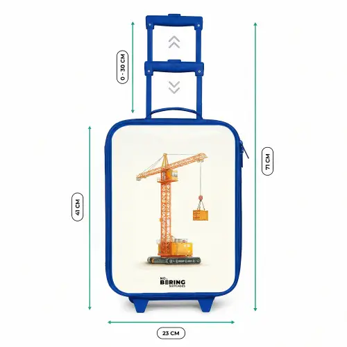 Torenkraan - Getekend - Oranje Kinderkoffer - Blauw klein -productfoto_formaten
