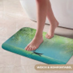 Bootje - Water - Bladeren - Bloesems Badmat klein -USP_ZachtDE