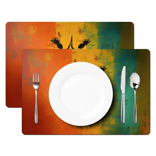 Dansen - Vrouwen - Verfstructuur Placemat vinyl groot -zzsfeer2_Kitchenyeah-website