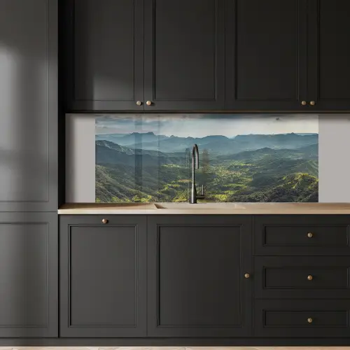 Landschap - Vallei - Groen keuken achterwand 2 middel -sfeer1