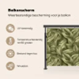 Bladeren - Modern - Groen Balkonbeschermer Duitsland klein 596 -specs_NL