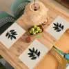 Laurierbladeren - Bloemknoppen - subtiel Placemat vinyl groot -zzsfeer5_Kitchenyeah-website