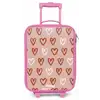 Hartjes patroon in roze en wit Kinderkoffer - Roze klein -zz3dotto
