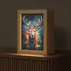 Hert - Graffiti - Dieren - Kleuren Light Box met kabel (Tafellamp) klein -z3d_website