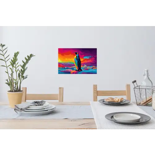 Ijsschots - Pinguïn - Abstract - Lucht Muursticker klein -eettafel