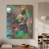 Melkmeisje - Johannes Vermeer - Graffiti Textielframe zwart klein -sfeer2