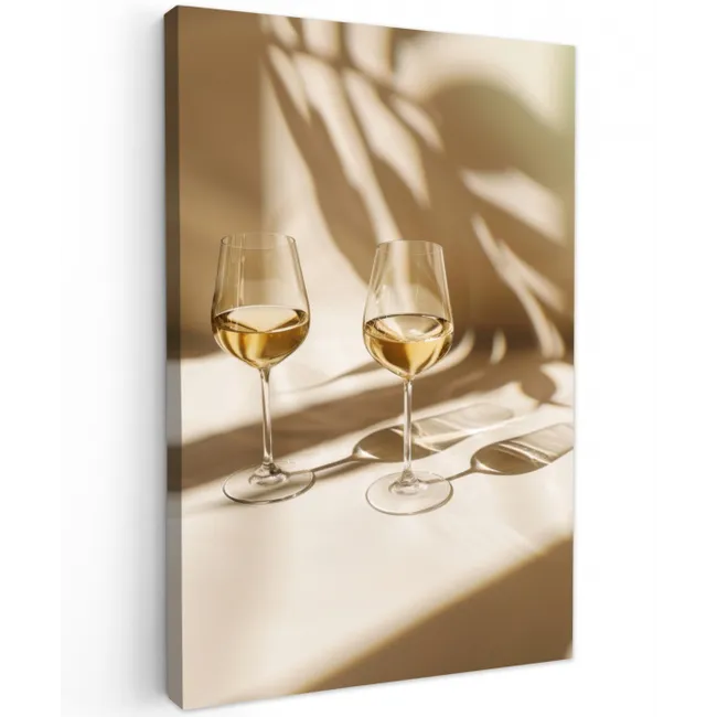 Wijn - Wijnglazen - Wit canvas 2cm klein -z3d