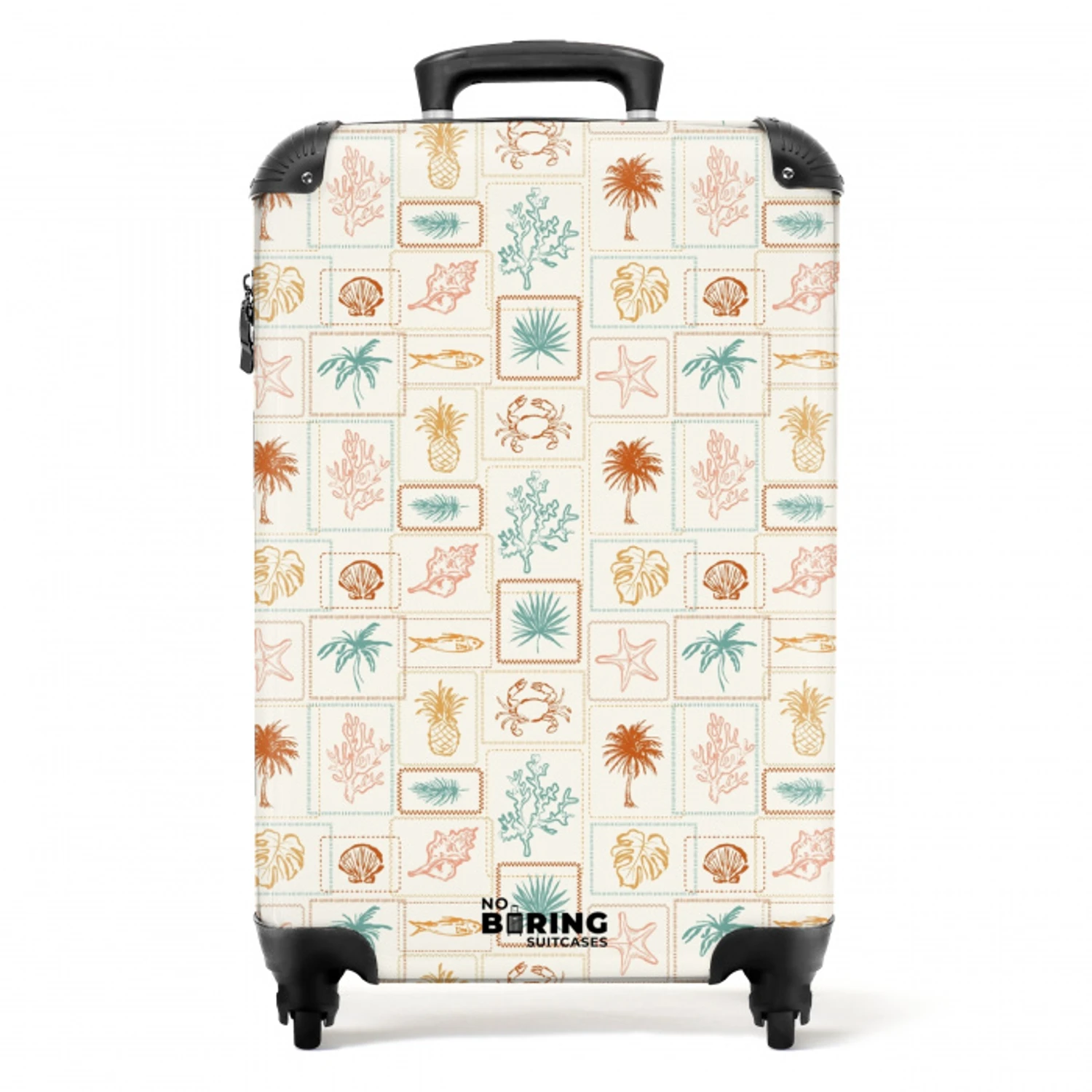 Kleurrijk zomer patroon NBS - Handbagage koffer - Volwassenen Unisex middel -productfoto_recht