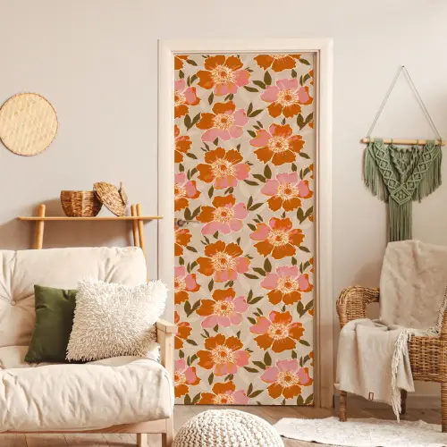 Bloemen - Motief - Retro deurposter klein 289 -sfeer2