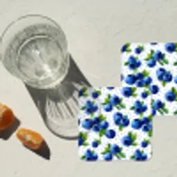 Bessen - Patroon - Blauw onderzetter kurk middel 366 -sfeer4