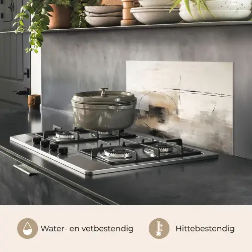 Kunst - Abstract - Grijs - Industrieel keuken achterwand spatscherm klein -usp_NL