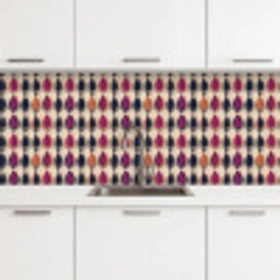 Vintage - Retro - Kleurrijk keuken achterwand 2 middel 871 -3d