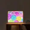 Smileys - Kleurrijk - Neon Light Box met batterij (Wandlamp kind) middel -sfeer1_kind