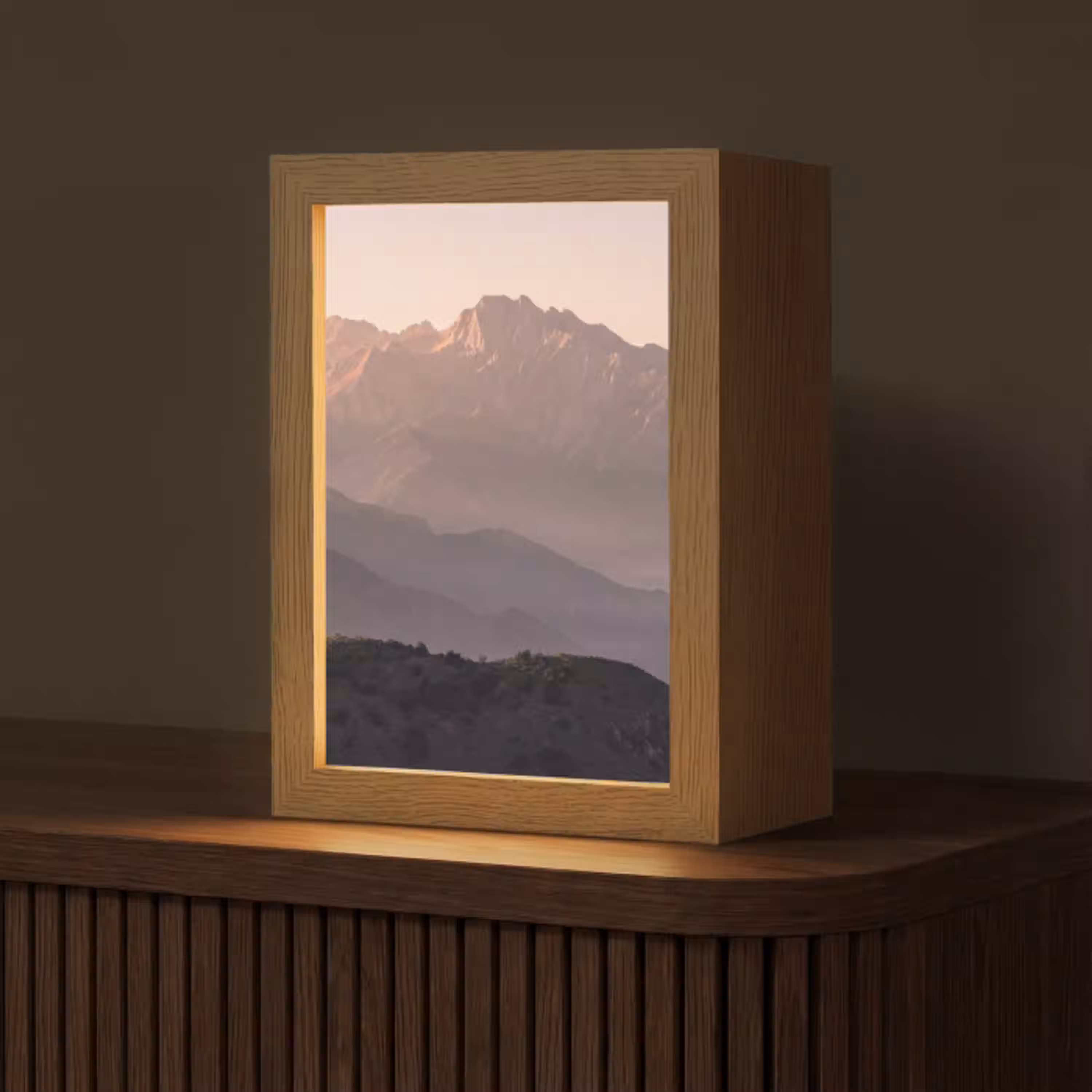 Panorama - Landschap - Bergen Light Box met kabel (Tafellamp) klein -z3d_website