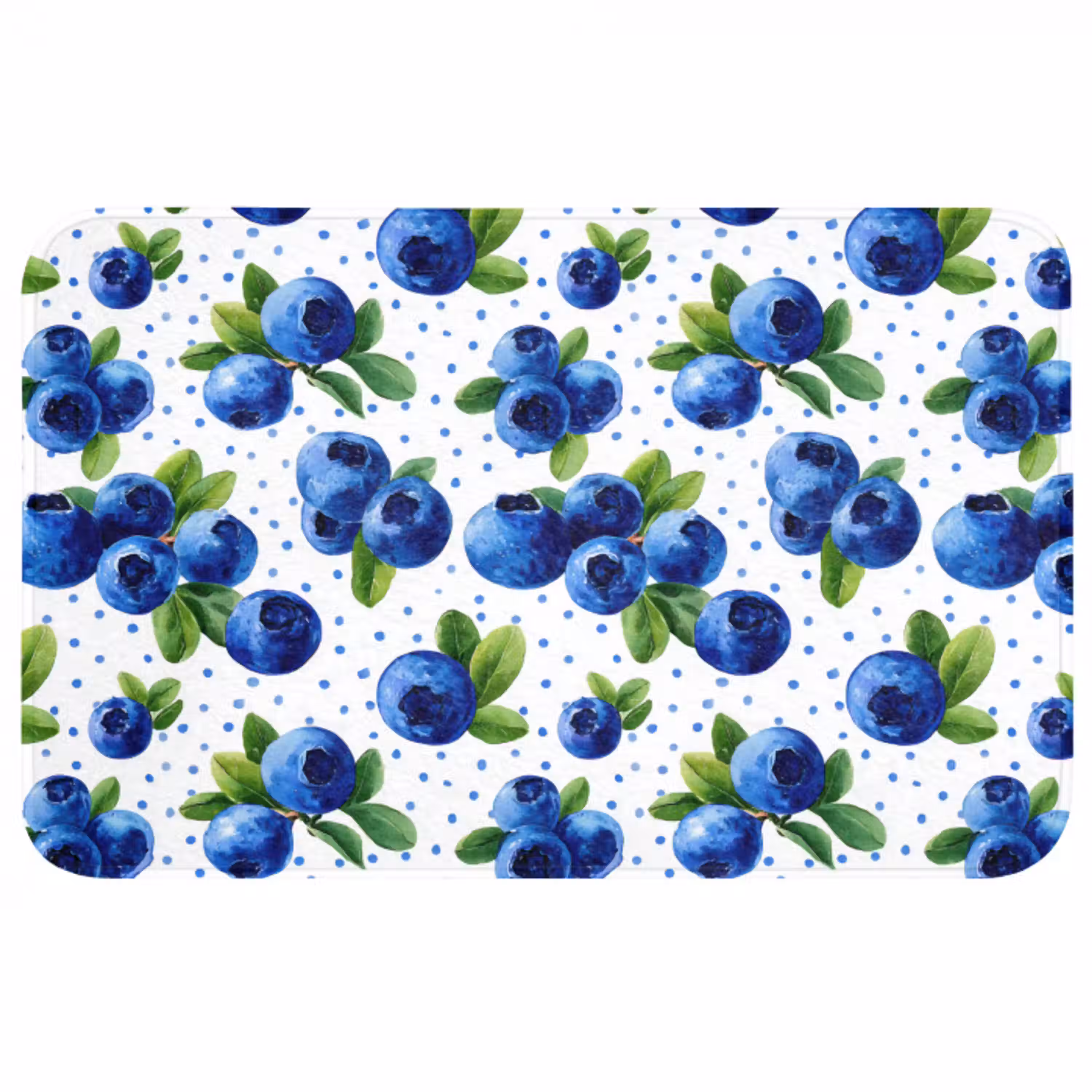Bessen - Patroon - Blauw Badmat middel 997 -3d